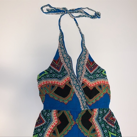 Flying Tomato Blue Boho Print Romper - Women’s Size Medium - Picture 2 of 6